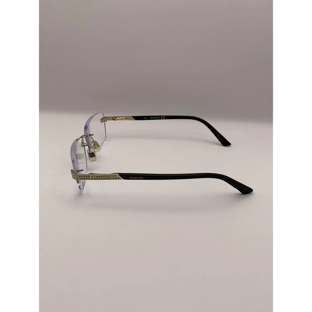 Swarovski Eyeglasses DARA SW 5089 56-14-135 Gold Black Rimless w/Case Frame Only